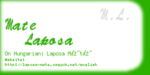 mate laposa business card